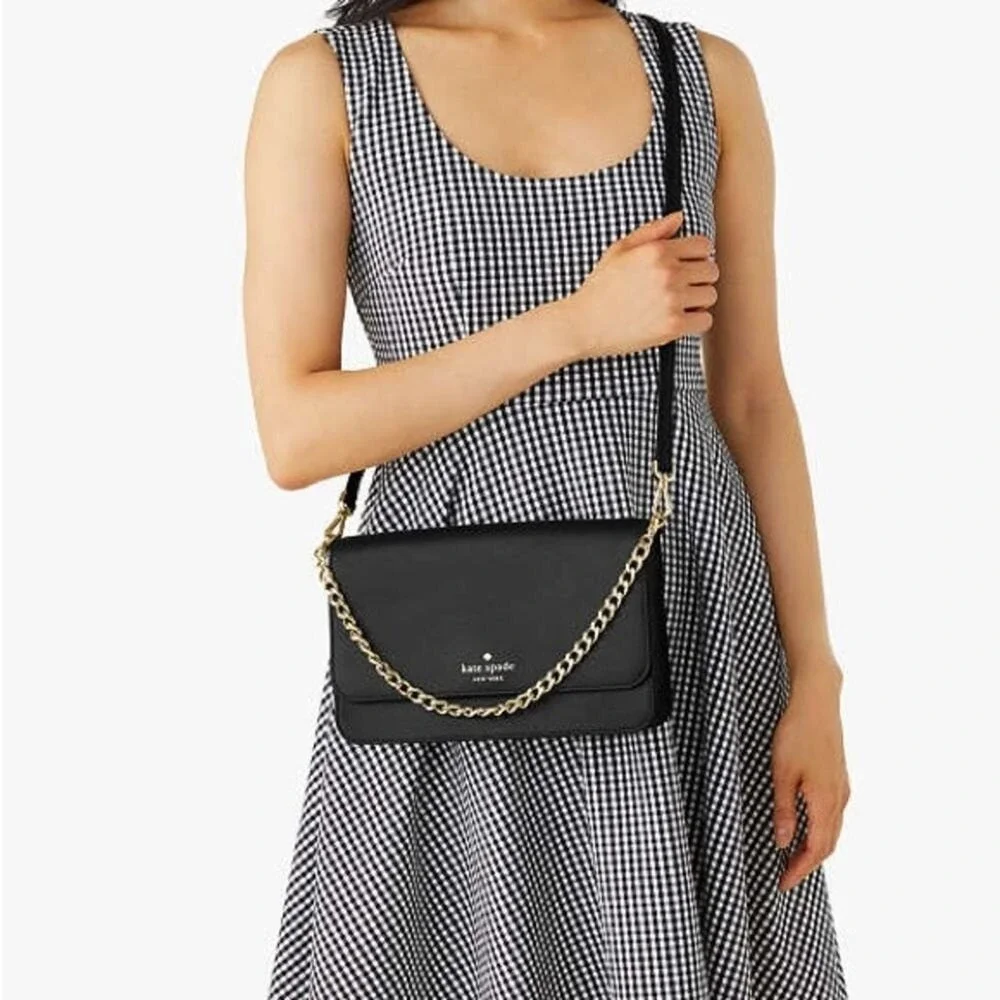 NWOT Kate Spade Madison Medium Saffiano Flap Convertible Crossbody Purse Box Bag